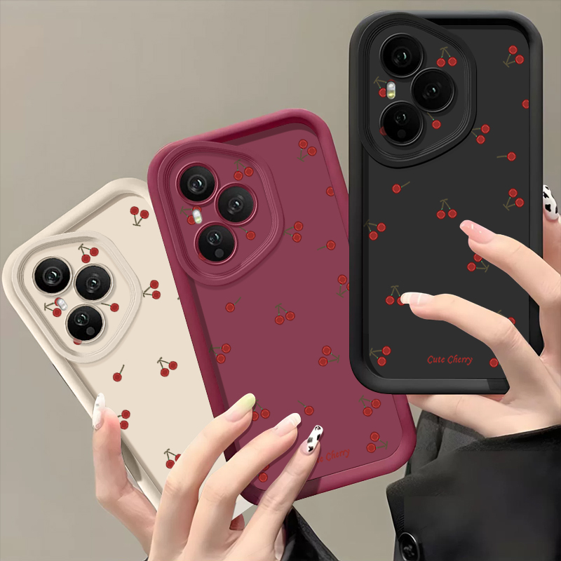 Mini Red Cherry Printed Soft T - Phone Accessories Red recension och pris