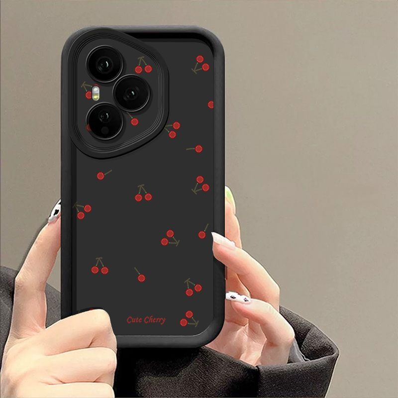 Mini Red Cherry Printed Soft T - Phone Accessories Red recension och pris
