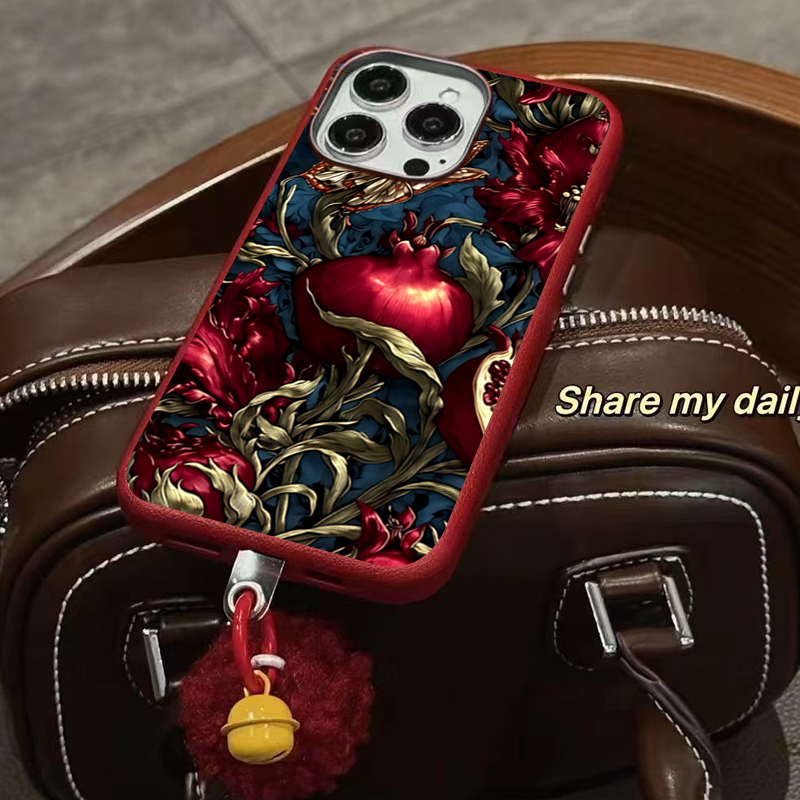 Vintage Pomegranate TPU Art Ph - Phone Accessories Aesthetic recension och pris