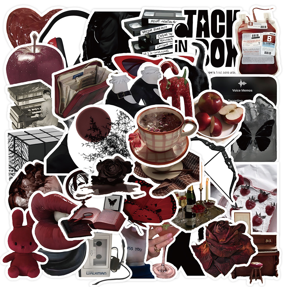 50 Pieces Red & Black Themed S - Phone Accessories Red recension och pris