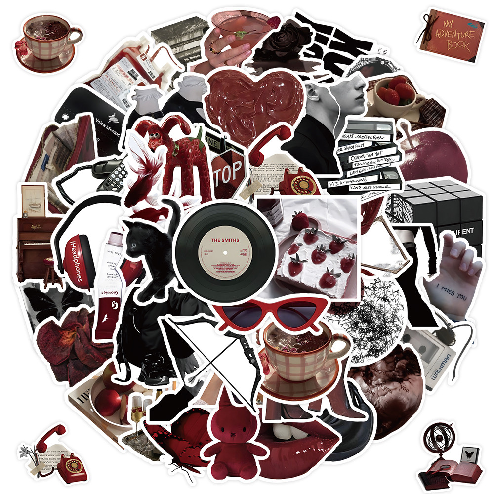 50 Pieces Red & Black Themed S - Phone Accessories Red recension och pris