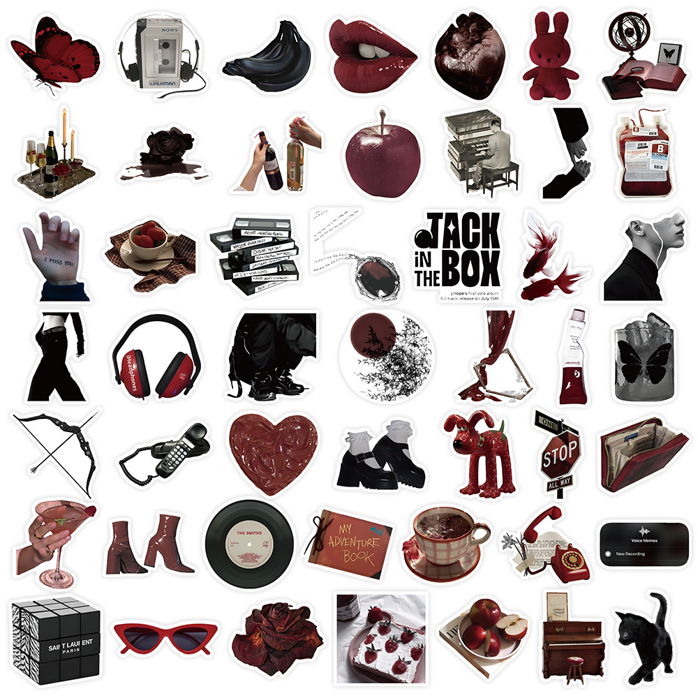 50 Pieces Red & Black Themed S - Phone Accessories Red recension och pris