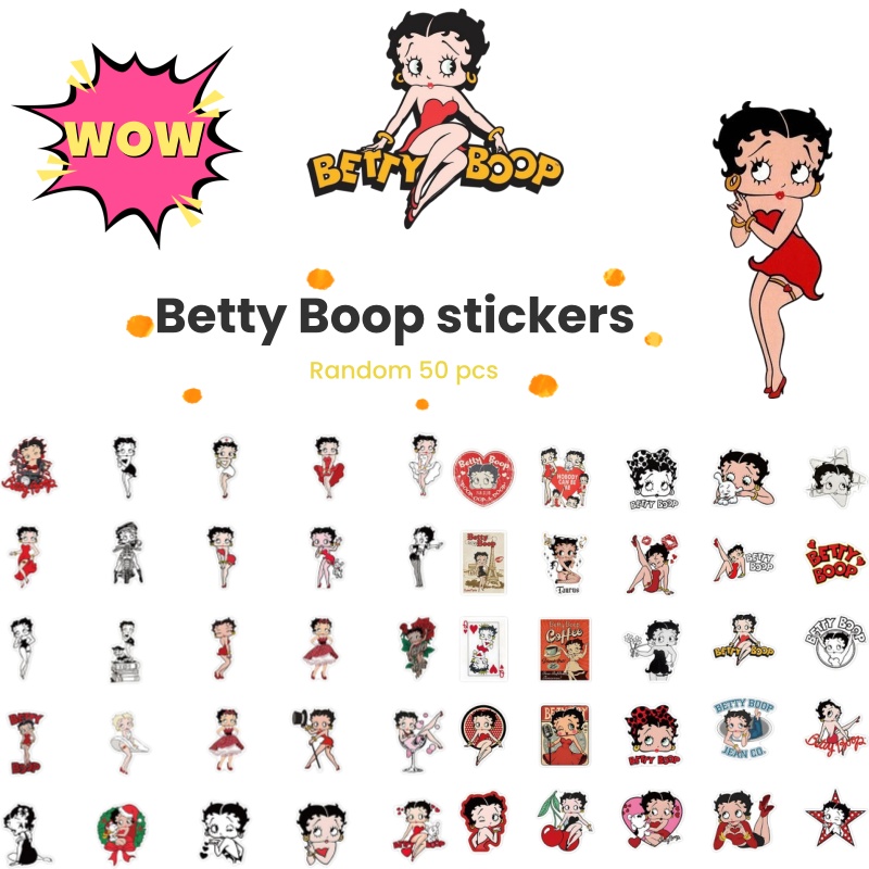 Betty Boop cartoon cute sticke - Phone Accessories Aesthetic recension och pris