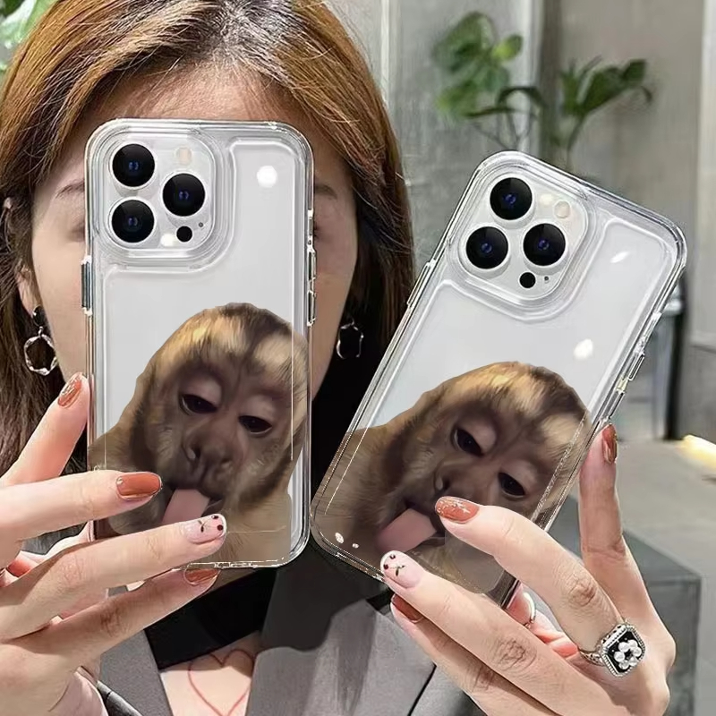 Tongue Sticking Monkey Silicon - Phone Accessories Red recension och pris
