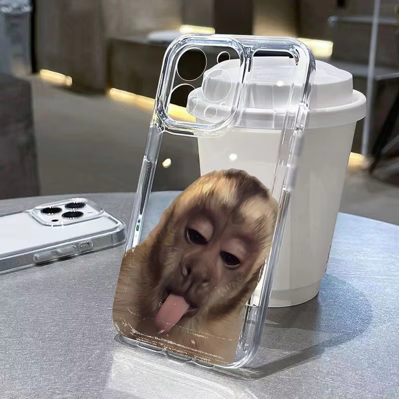 Tongue Sticking Monkey Silicon - Phone Accessories Red recension och pris