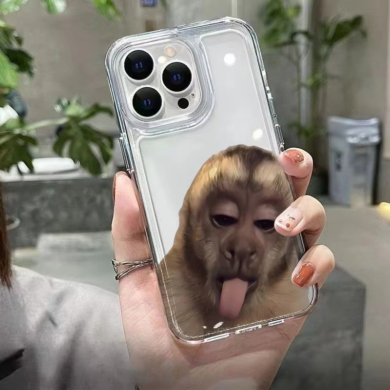 Tongue Sticking Monkey Silicon - Phone Accessories Red recension och pris
