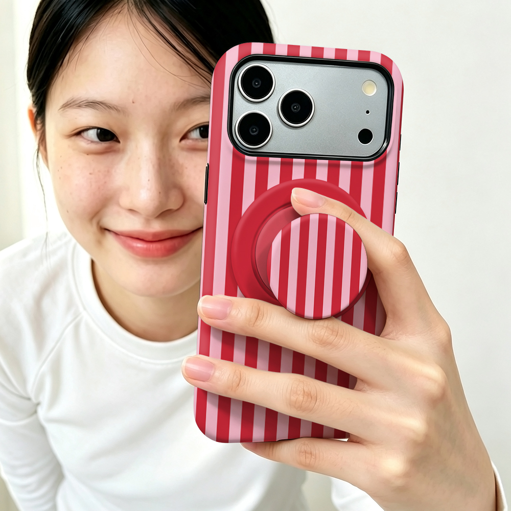 Red Stripe Magnetic Case For i - Phone Accessories Red recension och pris