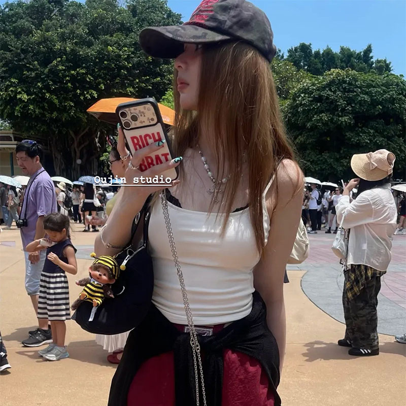 Korean Ins Fashion Cool Red Le - Phone Accessories Red recension och pris