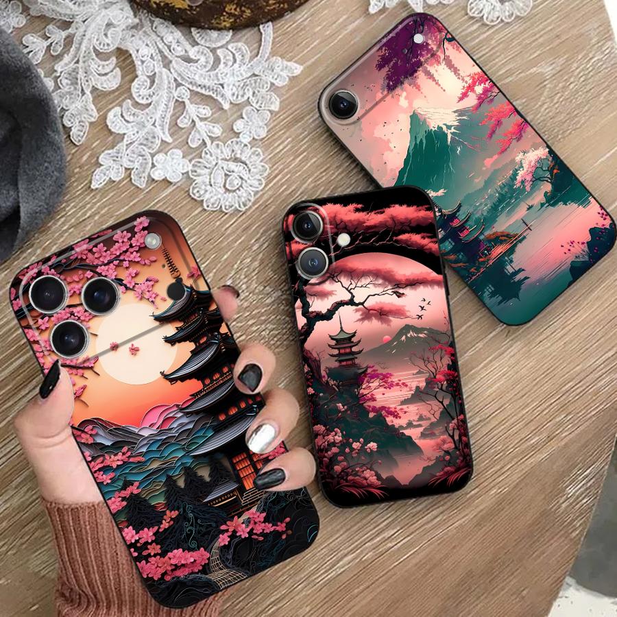 Aesthetic Mount Fuji Funda Pho - Phone Accessories Aesthetic recension och pris