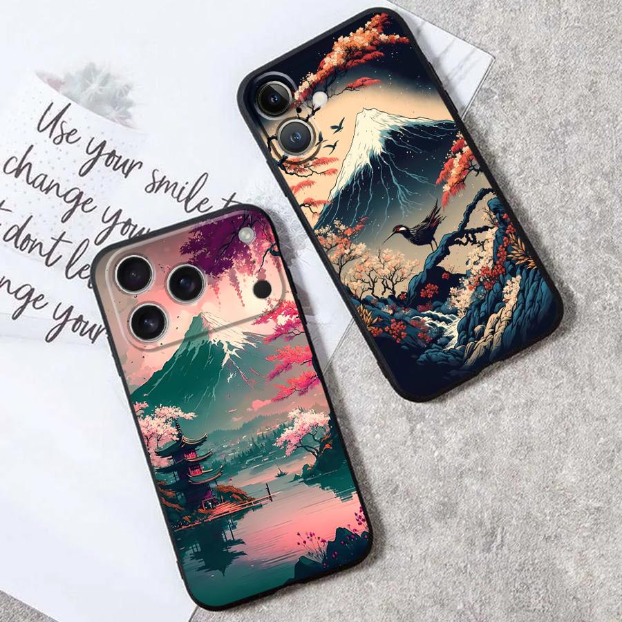 Aesthetic Mount Fuji Funda Pho - Phone Accessories Aesthetic recension och pris